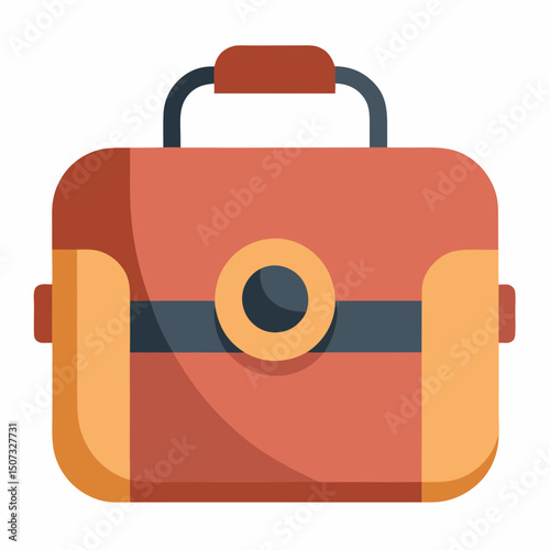 Sturdy camera backpack on plain white background. Great for stock images about travel, hiking, and photography gear.