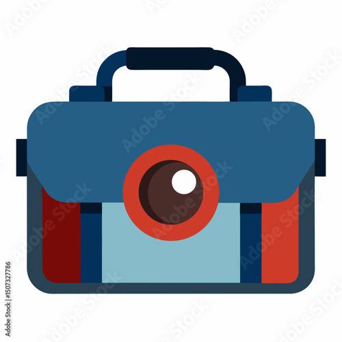 Closed DSLR camera bag photo on white background, ideal for promotional flyers, digital ads, or Amazon listings.