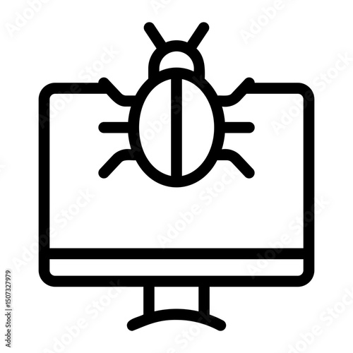 malware line icon