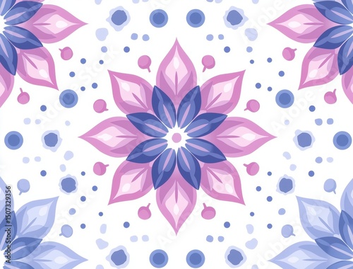 Purple Floral Mandala Design