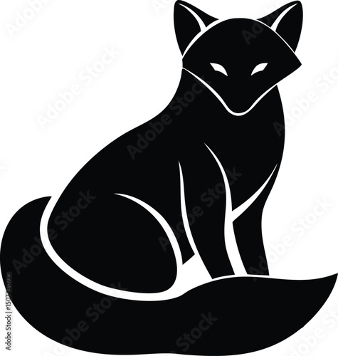 Stylish animal vector illustration of animals and wild pets in silhouette style. Perfect cartoon icon for design, nature, and domestic art projects.