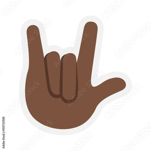 Love You Gesture Dark Skin Tone