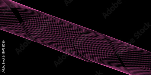 3d render wave style an abstract neon Light background. Bright purple violet pink lines glowing in ultraviolet light,geometric design modern sci-fi fantasy.