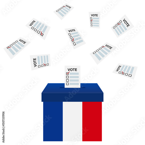 Election in the France. Election Concept. Vector Illustration.