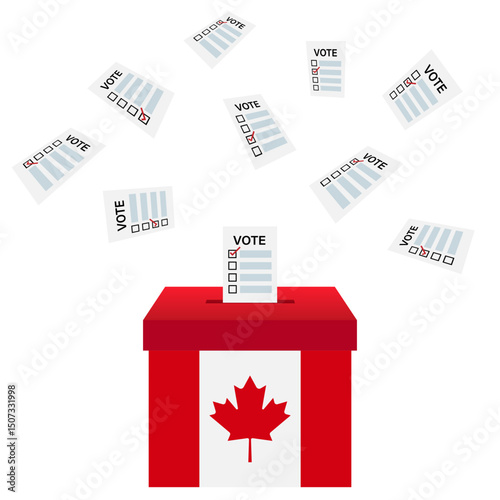 Election in the Canada. Election Concept. Vector Illustration.