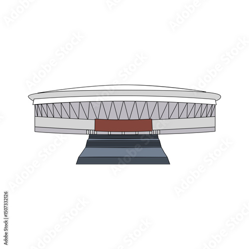 Vector Illustration of a Modern Circular Arena