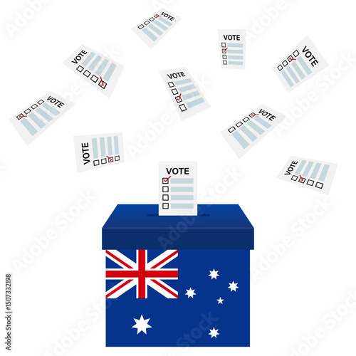 Election in the Australia. Election Concept. Vector Illustration.