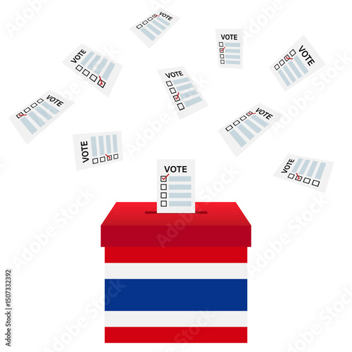 Election in the Thailand. Election Concept. Vector Illustration.