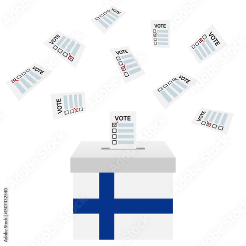 Election in the Finland. Election Concept. Vector Illustration.