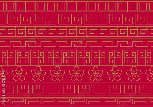 Set of Chinese style borders. Chinese borders. Traditional Asian design. Oriental ornaments. Decorative frame. Square geometry pattern lines. Creative dividers. Eastern motif. Japanese tracery