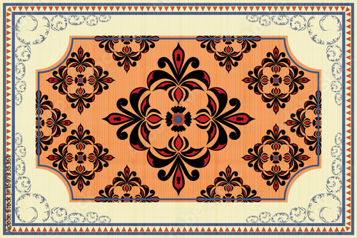 Design for carpet, wallpaper, clothing, wrapping, fabric, cover, textile Pro Vector Ethnic abstract ikat art. Seamless pattern in tribal, folk embroidery, and Mexican style. Aztec geometric art orname