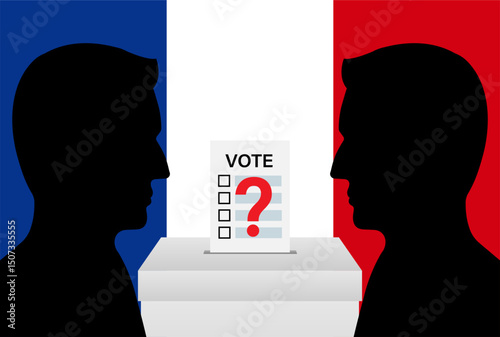 Election in the France. Election Concept. Vector Illustration.