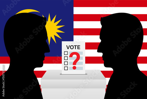 Election in Malaysia. Election Concept. Vector Illustration.