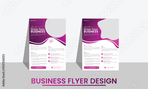 Modern Corporate Business Flyer Design Template | Professional Layout for Company Marketing & Promotion.