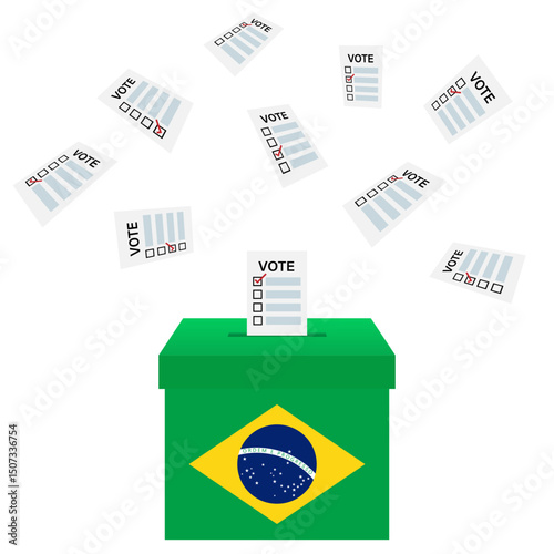 Election in the Brazil. Election Concept. Vector Illustration.