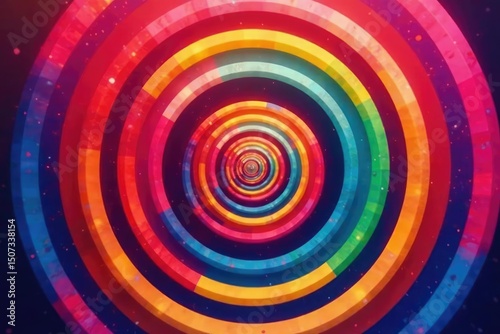 Interlocking circles create a rhythmic visual sequence , design, graphics