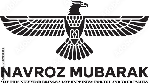 happy parsi new year celebration navroz mubarak illustration