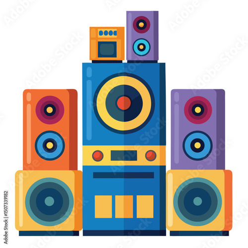 sound system vector image on white background