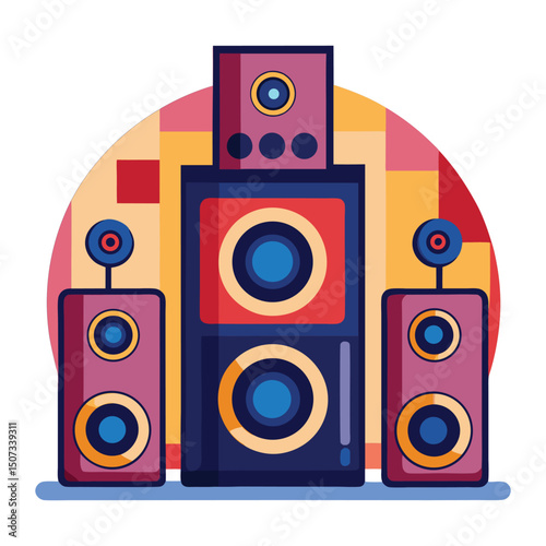 sound system vector image on white background