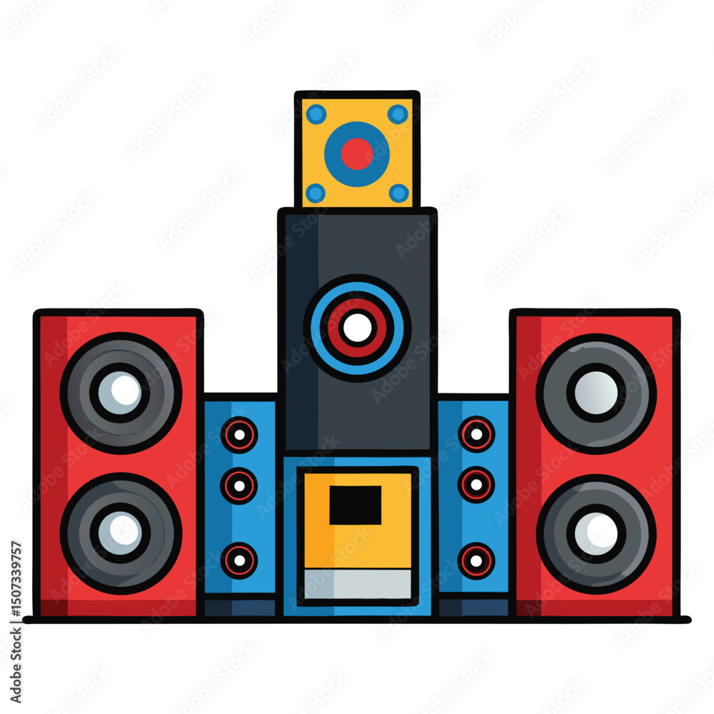 Fototapeta premium sound system vector image on white background