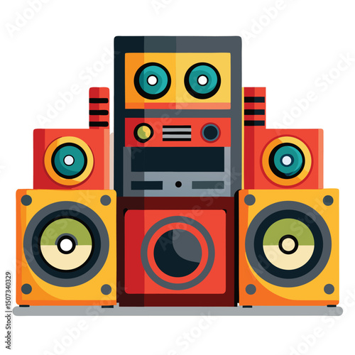 sound system vector image on white background