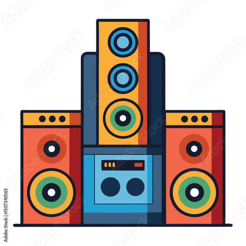 sound system vector image on white background