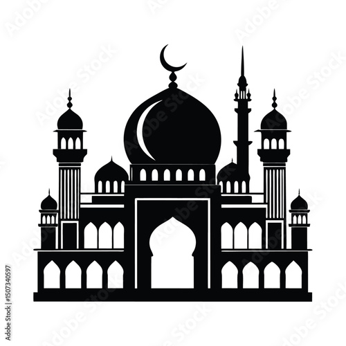 Vector silhouette illustration of world city architecture, landmarks, and monuments