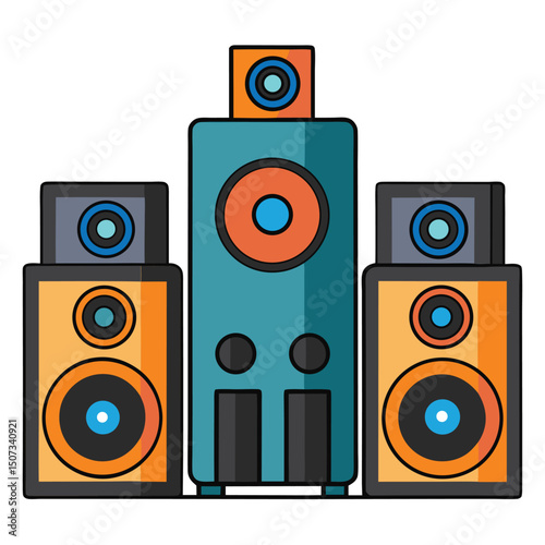 sound system vector image on white background