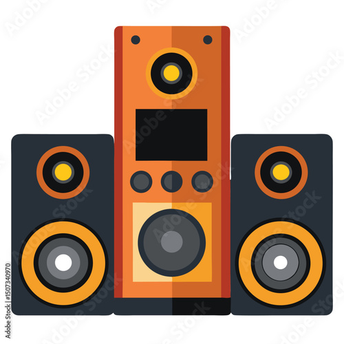 sound system vector image on white background