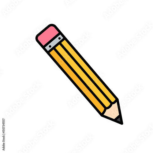 Generic writing tool education symbol graphic white background no shadows illustration