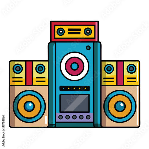sound system vector image on white background