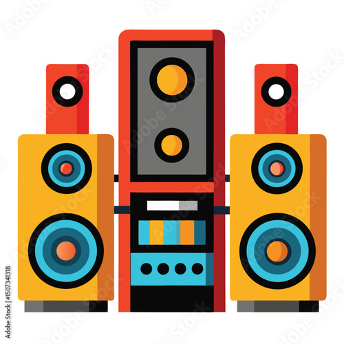 sound system vector image on white background
