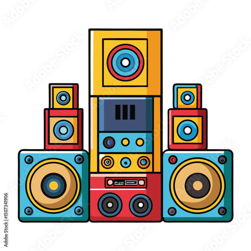 sound system vector image on white background