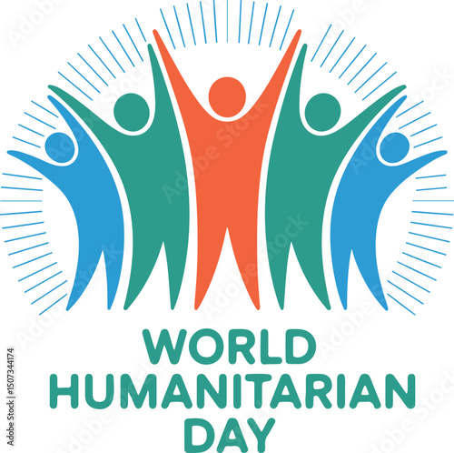 world humanitarian day typography vector design