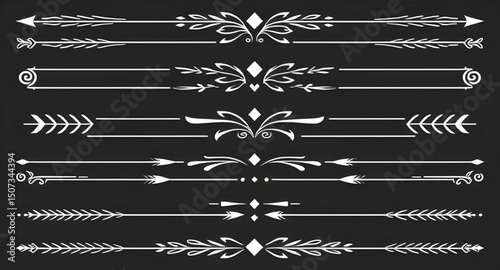 Design elements set, Page decoration set, Decorative borders, Floral ornaments, Swirl elements, Vintage flourishes, Corner decorations, Divider elements, Scrollwork vector, Frame decorations, Elegant 
