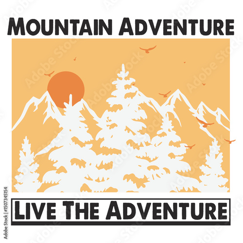 Vintage Mountain Adventure Live The Adventure.eps