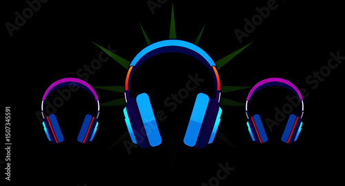 music headset, microphone headset, over-ear headset, audio device icon, communication headset, stereo headset, Bluetooth headset, customer support headset, headset with mic, sound headset, listening d