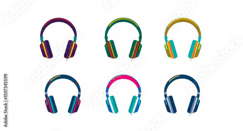 headset, wireless headset, music headset, microphone headset, over-ear headset, audio device icon, communication headset, stereo headset, Bluetooth headset, customer support headset, headset with mic,