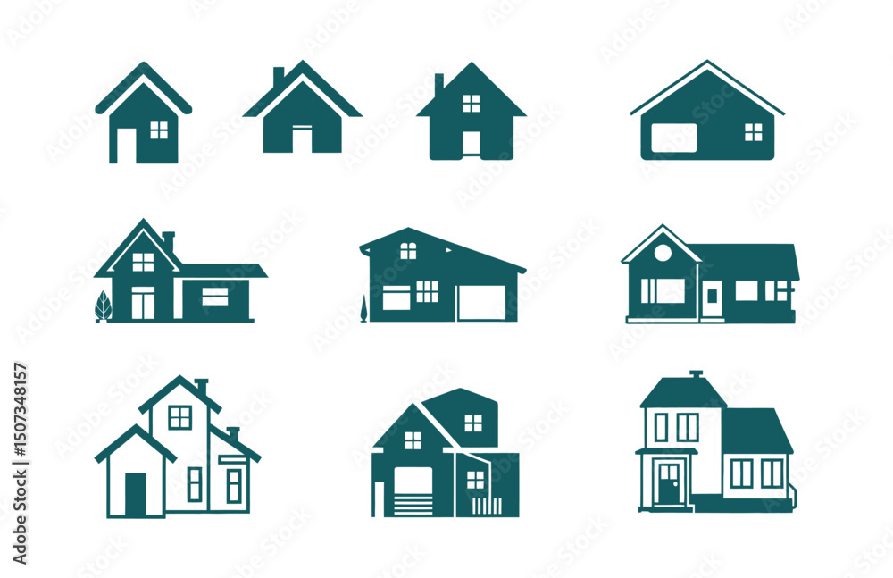 Fototapeta premium Home Icon Set