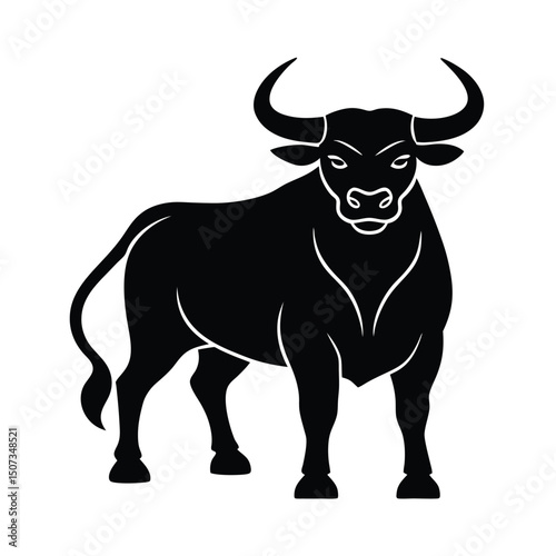 bull isolated on white background