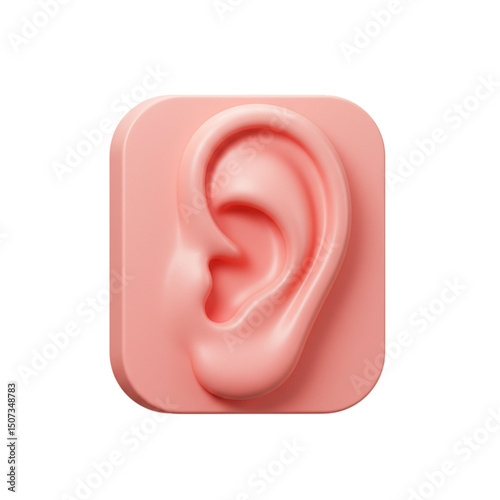 Human ear representing audiology or hearing care.