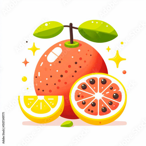 fresh fruit illustration