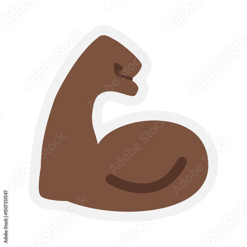 Flexed Bicep Dark Skin Tone