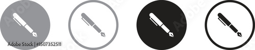 Pen icon. Flat design graphic illustration. Vector pen icon