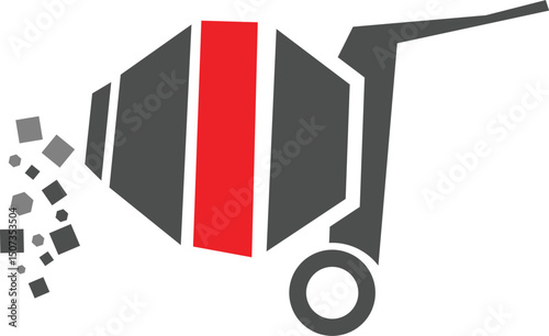Concrete Mixer Construction Equipment vector illustration