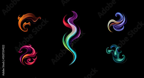 Smoke swirl icon, Smoke icon, Swirl smoke vector, Smoke swirl graphic, Smoke curl icon, Smoke wave icon, Smoke trail icon, Smoke swirl design