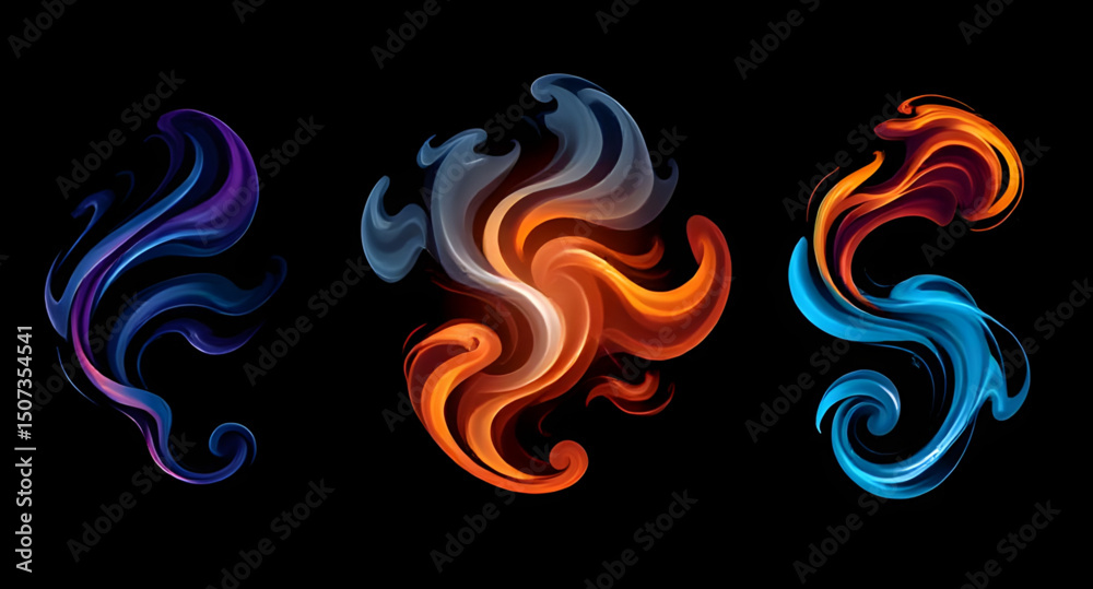Fototapeta premium Smoke swirl icon, Smoke icon, Swirl smoke vector, Smoke swirl graphic, Smoke curl icon, Smoke wave icon, Smoke trail icon, Smoke swirl design