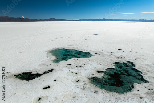 Expansive view of Salinas Grandes salt flats in Argentina