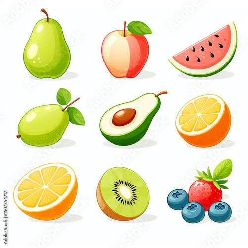 fresh fruit illustration