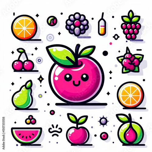 fresh fruit illustration